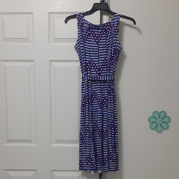 ILE New York blue polka dot dress. Size 8. - Picture 2 of 5